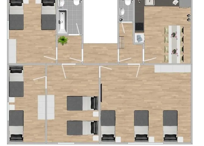 Sad242 Grosse Monteurwohnung Uebergangswohnung Schwandorf